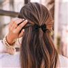 Aneneiceera Vintage Seta Fiocco Capelli Clip Nero - Barrette Con Tulle, Bowknot Francese Per Coda - Accessori Carini Per Donne E Ragazze (Nero)
