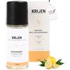 Krijen Deodorante naturale Roll-On con giglio bianco e olio di semi d'uva, vegano, senza alluminio e alcool, profumo fresco, delicato sulla pelle, per uomo e donna, 50 ml
