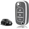 TOOMUME Cover Chiave Auto per Renault Clio 5 3 Twingo 3 Trafic 3 Megane | Silicone Morbido, Antiurto, Anticaduta, Antigraffio, Custodia Protettiva Chiave per Smart Forfour Fortwo 453 Modus, 3 Tasti