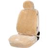 Walser Coprisedili Auto Teddy, coprisedile in Pelliccia Artificiale, coprisedile Auto Vegano in Look Pelle d'Agnello Beige