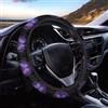 Xoenoiee Coprivolante per auto con stampa di farfalle viola, accessorio universale per diverse auto, copertura resistente con rivestimento antiscivolo, per volante