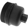 Create idea Tappo filtro olio 3M5Q-6737-AA/1103.L7/1303477 Compatibile con Berlingo C2 C3 C4 C5 C8 MK4 MK7 1007 206 207 307 308 407 Coperchio filtro olio motore auto ABS nero