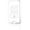 OFF WE GO Custodia Chiave Cover Chiave Guscio Chiavi per Land Rover Range Sport Evoque Velar Freelander Discovery Defender Jaguar Macchina Copri Chiavi Telecomando Auto Portachiavi, Argento Bianco