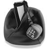 1neiSmartech Kit Pomello 5 Marce, Cuffia Similpelle, Ghiera di Ritenzione Compatibile con Fiat Panda 2012+ 3° Serie, Set per Leva Cambio Colore Nero