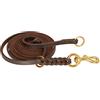DINGO GEAR WWW.DINGOGEAR.COM 1977 Dingo Gear Dog Show Guinzaglio da Esposizione Fatto a Mano in Pelle oliata, Senza Manico, parzialmente Intrecciata, Molto Forte, 3 Metri di Lunghezza, Marrone S03507