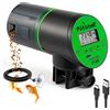 Petbank Mangiatoia Automatica Acquario - Timer Ricaricabile con Cavo di USB Charger, Mangiatoia Pesci con Display LCD, Dispenser Cibo Pesci Automatico,Verde