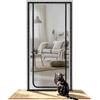 DBREAKS Schermo Porta Zanzariera per Gatti 101x224 cm Nero | Gattaiola, Griglia di protezione gatto schermo con chiusura lampo, per soggiorno, camera da letto, terrazza