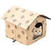 LEKEFETO Casetta per gatti per esterni, resistente all'inverno: casetta pieghevole per gatti, per esterni, impermeabile, resistente alle intemperie, calda cuccia per gatti, cuccia per cani, per esterni, 40 x
