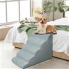 BingoPaw Scala per cani 5 Gradini: Alto 56cm Scaletta per cani Scale Gradini per cane Rampa per Letto Divano Gatto Cuccioli Antiscivolo in Spugna ad Alta Densità Fodera Rimovibile