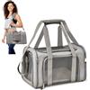 ALLSOPETS Trasportino per Cani e Gatti, Borsa Morbida, Grigio Cenere | Borsa Trasportino Pieghevole Omologata per Aereo con Cuscino Morbido e Rete Traspirante, Ideale per Viaggi e Spostamenti