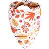 ICEMOOD Bandana autunnale per cani - Foglie autunnali colorate, ghiande e bacche, foulard triangolare con bottone automatico per il giorno del Ringraziamento, medio e largo, 16-40 kg