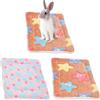 LaresDay Set di 2 morbidi letti per piccoli animali (33 x 26 cm) - Tappetino termico per criceti/conigli/porcellini d'India, antiscivolo e lavabile in lavatrice, per gabbia/recinzione, speciale per
