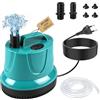 EXLECO Pompa Acquario 45W 2500L/H, Pompa Sommersa Acque Sporche, per Laghetto Piccolo Aspira Acqua, Accessori per Mini Acquario, Verde