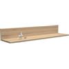 Mama Store Mensola Ripiano 90cm a L da Muro, Quercia Naturale, 90CM x 22CM x 13CM