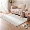 VOUNOT® Tappeto Morbido a Pelo Corto 120x160 cm, per Salotto e Camera da Letto, Lavabile in Lavatrice, con Doppio Sistema Antiscivolo, Stile Moderno, Crema