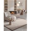 Villeroy & Boch Niko 1888 - Tappeto in lana e viscosa, con bordatura, moderno e fatto a mano, stile scandinavo, rustico, a pelo corto, per soggiorno, camera da letto, 160 x 230 cm, colore: crema