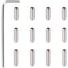 Banworks Viti regolazione altezza ponte tremolo chitarra M3x8/10/12mm | Viti sella acciaio inox per chitarre Strat/Tele Squier e basso, confezione da 12 JT/QMLS‑02 Cromo