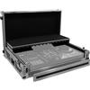 Plugger Custodia Professionale per Pioneer DJ XDJ RX3, Flight-Case in Multistrato Nero 9mm, Angolari in Alluminio, Rotelle, per Controller DJ USB, con Ripiano per PC Portatile