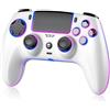 JORREP Controller wireless per PS5/Pro/Steam Deck/PC/MAC/iOS,gamepad con illuminazione RGB/doppia vibrazione/turbo/sensore di movimento/programmabile/collegamento auricolare/1500mAh di batteria (A)