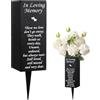 Geosar Decorazioni funebri per cimitero, vaso di fiori funebri in metallo, regalo commemorativo per la perdita di una persona cara (Those We Love)