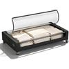 Sekey 50L Contenitore Sottoletto con Ruote, Scatolone Organizer con Coperchio Trasparente e Telaio Metallico, Scatole Pieghevoli con Ruote per Vestiti e Biancheria, Nero