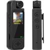 Helilyco Action Cam portatile 1080P con obiettivo rotante a 180°, registrazione audio chiara, ABS resistente per uso esterno