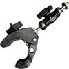 ECMQS Testa di montaggio con morsetto girevole base 1/4 filettatura, 15 cm | Base a testa sferica da 1/4 con braccio regolabile a doppia presa per moto e bici per dispositivi di illuminazione