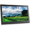 YaoZhiYao Cornici per foto digitali Cornice per foto elettronica da 24 pollici IPS Vetro rigido 1080P Macchina pubblicitaria Supporta HDMI Cornice per foto elettronica nera ad alta definizione LCD Sc