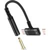 Kefiany Adattatore da USB C a jack per cuffie da 3,5 mm (2 in 1) per iPhone 16 Pro Max compatibile con Samsung S24 per Apple Audio AUX Cable Type C auricolare DAC Charging Splitter per iPad Android Accessori