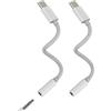 WASRUYI Adattatore per cuffie da USB-C a 3,5 mm (confezione da 2) Convertitore cavo audio AUX tipo C per auricolari DAC Splitter per Apple per iPhone 16/15 Pro Max, per iPad, compatibile con adattatore stereo