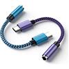 VIFIGEN Confezione da 2 adattatori da USB tipo C a jack per cuffie da 3,5 mm, per iPhone 15/15 Pro/15 Pro Max/15 Plus, Samsung Galaxy S24 Ultra A15 5G A54 A14 S23 S22, Pixel 8 Pro 7 6, cavo per cuffie da USB
