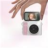NbgrvB Per Compact Retro con Flip Screen, leggero ABS Digitale | Point and Shoot - Fotocamera portatile per selfie da viaggio e uso quotidiano, colore: grigio