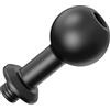 ECMQS Lega di alluminio 17mm sfera a 1/4 vite di fissaggio fotocamera | Lega di alluminio nera, filettatura 1/4 per fotocamera DSLR bilanciamento dispositivo e adattatore di connessione