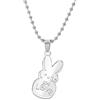 Ticome Lil-Peep Collana in acciaio inox con ciondolo rapper, regalo per giovani fan di cantanti, semplice e personalità, gioiello alla moda hip hop e alla moda (argento)