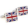 Ticome Gemelli da uomo con bandiera britannica Union Jack, gemelli da uomo con bandiera britannica rossa bianca blu