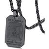 FaithHeart Collana Personalizzata San Floriano Ciondolo Medaglietta in Acciaio Inossidabile Gioielli Protettivi Argento/Nero/Oro Santo Patrono dei Vigili del Fuoco Gioielli Religiosi per Uomo