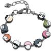 Ticome JJK - Braccialetto con ciondoli a tema anime dei cartoni animati, Gojo Satoru, Sukuna, Megumi, Nobara, Yuji, con catena a maglie in lega smaltata, regolabile, accessorio alla moda per uomini e