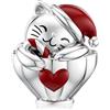 LANBEIDE Ciondoli natalizi per ciondoli Pandora, in argento Sterling 925, a forma di fiocco di neve, Babbo Natale, cane, gatto, per braccialetti Pandora, regalo per donne per Natale