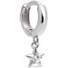 SINGULARU - Orecchino Singolo Cerchio Cleo M. Argento Sterling 925 con Finitura Placcata Oro 18Kt. Chiusura Congo. Gioielli per Donna