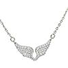 Generic Ali in argento Sterling con scintillanti ali di zircone, ciondolo a forma di ali d'angelo in argento, collana con ciondolo a forma di ala d'angelo, collana da donna, regalo di compleanno o