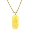 AFSTALR Segno Zodiacale Collana Pendente Piatto militare Argento/Oro/Nero Zodiaco Collana Regalo di Natale Uomo