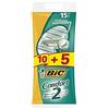 BIC Comfort 2 - Rasoio da uomo, 1 confezione da 10+5 pezzi, 15 unità, 1