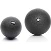 BODYMATE Set composto da palla per fascia (diametro 8 cm) e grande palla (12 cm) nera, palla per automassaggio per l'allenamento delle fasce