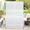 Garvee Schermo Privacy Esterno in Metallo, 180 x 120 cm, Pannello Louvered antiruggine e autoportante, divisorio Decorativo Moderno da 3 Pezzi, per Giardino, terrazza e Balcone