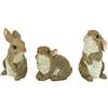 Design Toscano La tana dei Conigli Statuetta animali da giardino, poliresina, a colori, 12,75 cm, Set of Three