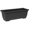 Vaso Rettangolare a Cassettone Indoor e Outdoor Tera Tora Ash 80x25 cm in Plastica Antracite