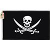 Noovaa 1 Bandiera Pirati, 60x90cm | Resistente, occhielli rinforzati, poliestere di qualità, doppie cuciture