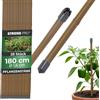 STREND PRO Tutori da Giardino 180 cm, Set da 25 | Ø 16 mm, Acciaio Rivestito in Plastica, Marrone | Per Pomodori e Fagioli