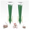 Bubbacare Ultrasonico Solare Alimentato Animale Deterrente per Giardino,Repellente Gatti Con 3 modalità,Piccioni ultrasonico esterno Luce LED,Repellente Solare per Piccioni,Fermare Gatti,Scoiattoli,Cani, Volpi