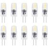 Jiotouhu 10 Pezzi G4 LED Lampadina 2W 12V, Equivalenti a 20W Lampada Alogena, Bianco Freddo 6000K, 200LM, Non Dimmerabile, Nessun Sfarfallio, Risparmio Energetico a LED, per Cappe, Lampadari